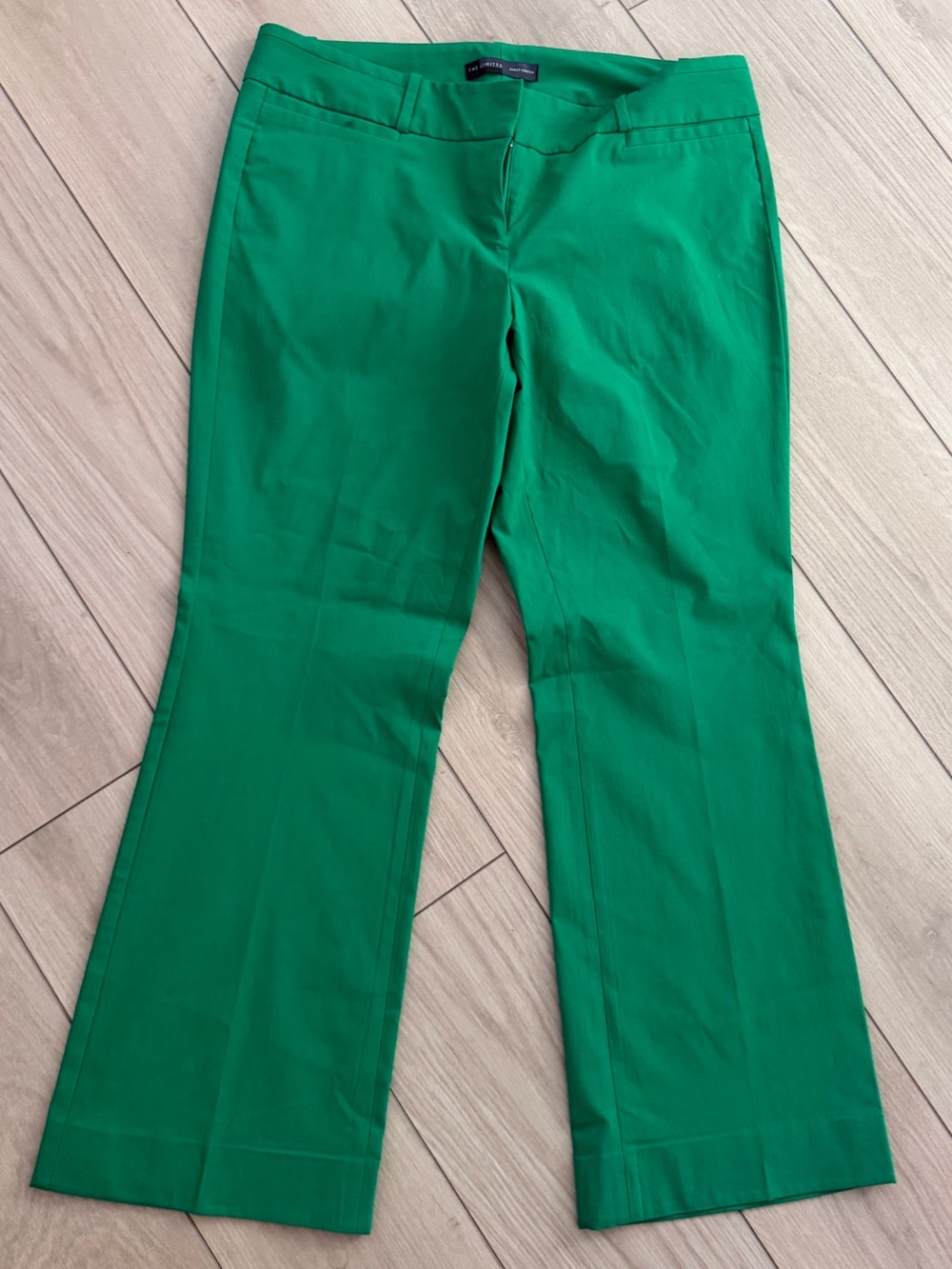 LIMITED Bright Green Flare Exact Stretch Dress Pants - 16